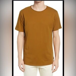 Scotch & Soda Organic Jersey Cotton T-Shirt in Nutmeg , size M